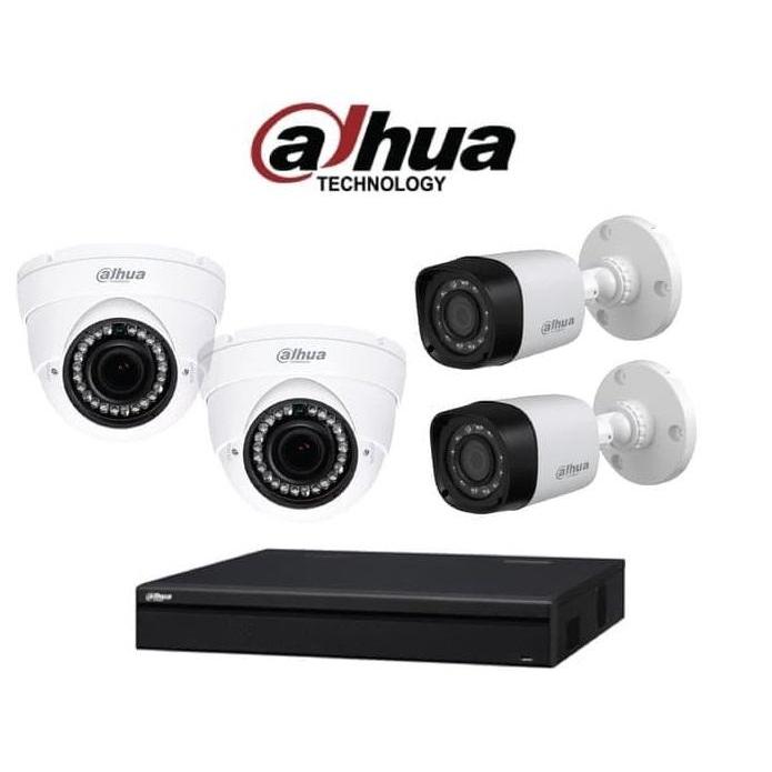 BERGARANSI Paket 4 Channel Dahua 4 Kamera CCTV 2MP Cooper