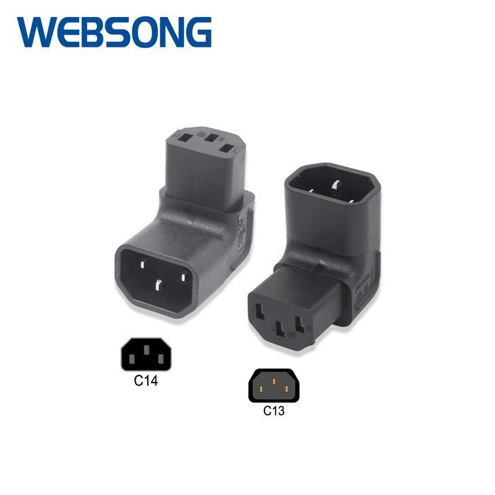 (SALE) CONNECTOR POWER JD-41 JD-42 JD-48 JD-56 C13 TO C14 L UP DOWN LEFT RIGHT SHAPE WEBSONG