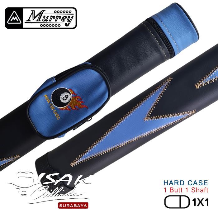 Blue Eight Ball Hard Cue Case 1x1 - Tas Stik Billiard 1B1S