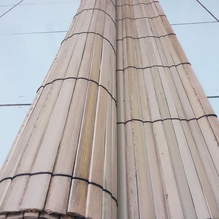 Tirai Kerai Bambu Outdoor Minimalis Size 2x2 Plus Tali Tirai Kayu Curtain Bahan Kulit Super Premium