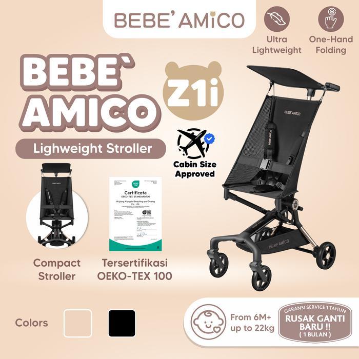 TERLARIS BEBE AMICO Z1i Stroller / Lightweight Stroller / Cabin Size Stroller / Stroller Ringan