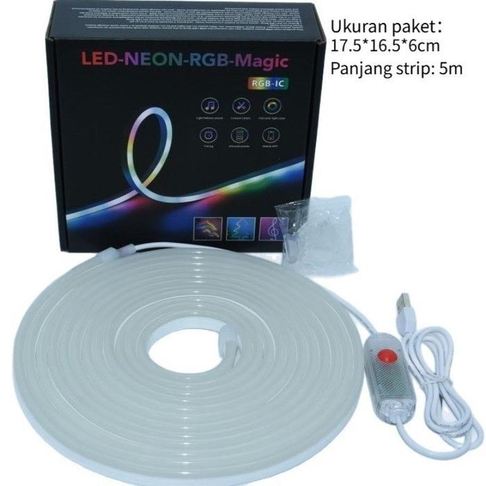 TERLARIS Vinnatsu Lampu LED Warna-warni Lampu LED Strip Selang Lampu Lampu Hiasan Taman Outdoor