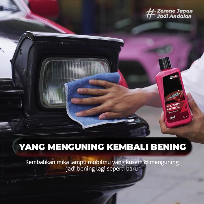Melayani Faktur Pajak Zerone Japan Headlight Restorer Pengkilap Mika Lampu Kendaraan 255Ml Kit