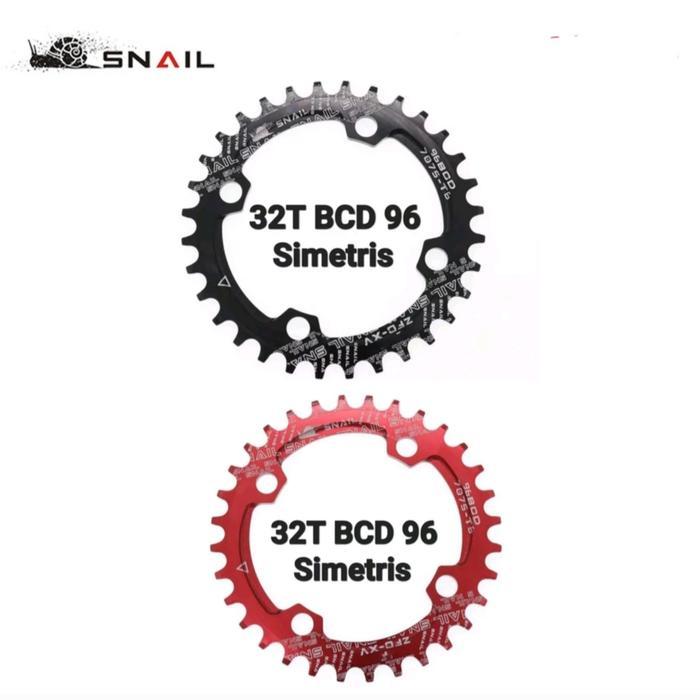 Snail Chainring Simetris 32T BCD 96 Chain ring Arm Crank BCD 96 32T