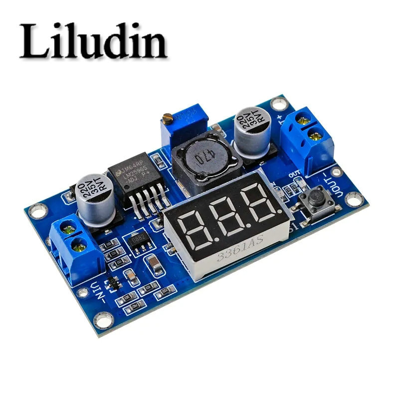 LM2596 LM2596S power module + LED Voltmeter DC-DC adjustable step-down power supply module with
