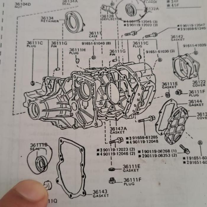 Seal Transfer Case Hardtop 2F Fj40 Fj45 Fj60 Fj70 Bj40 Bj45 Bj60 Bj70 Ori 90311-48007