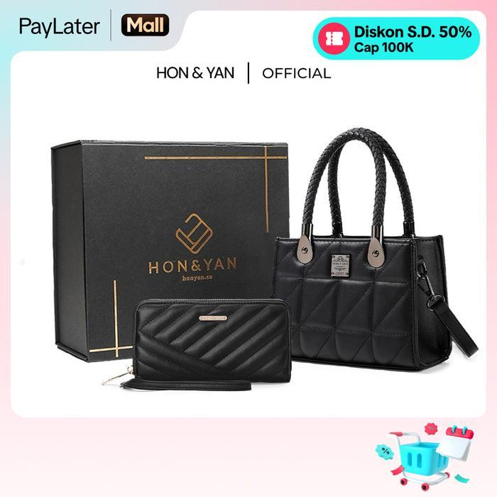 HONYAN PLUS Tas Wanita Caroline Gift Set Tas Selempang Wanita Slingbag Gift Set 2In1 Premium