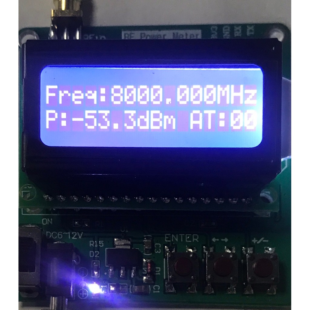 NEW Watt Meter RF Power Meter Power Attenuation Set Digital Display Signal Strength Module 1M to 8G 