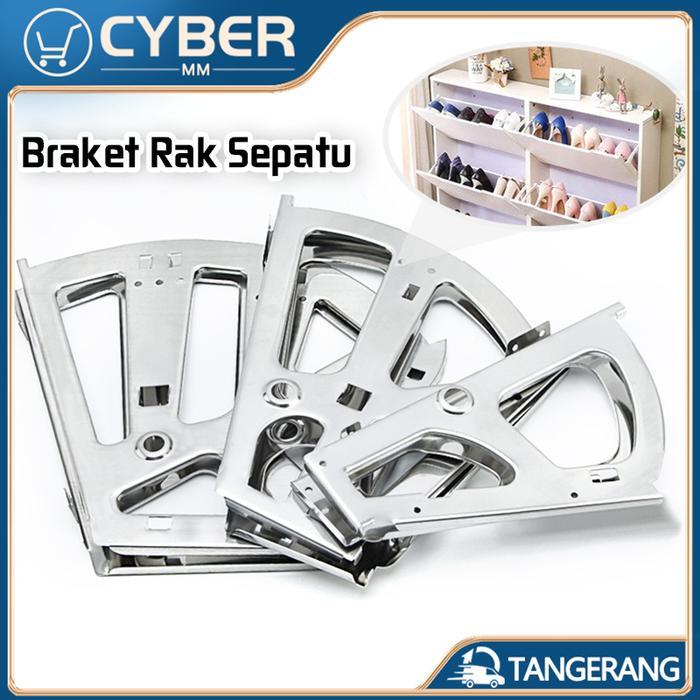 BERKUALITAS Braket Rak Sepatu Lipat / Shoes Drawer Cabinet Hinges Frame / Alat Membuat Rak Sepatu
