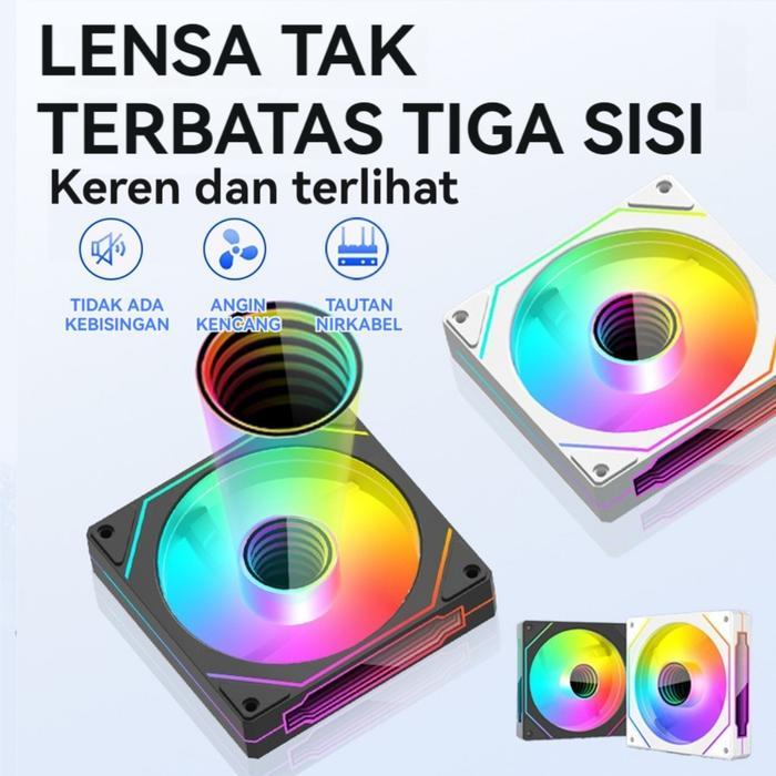 Kipas pendingin casing komputer Peralatan pendingin komputer Radiator casing komputer 12cm