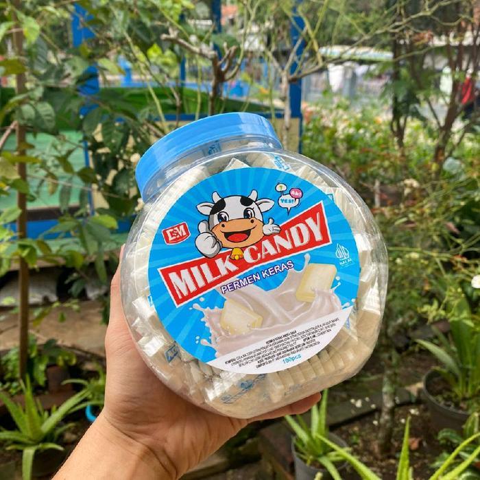 DISKON Cemilan DSM Milk Candy Permen Keras Susu Snack - Toples, Mint, Makanan, Food