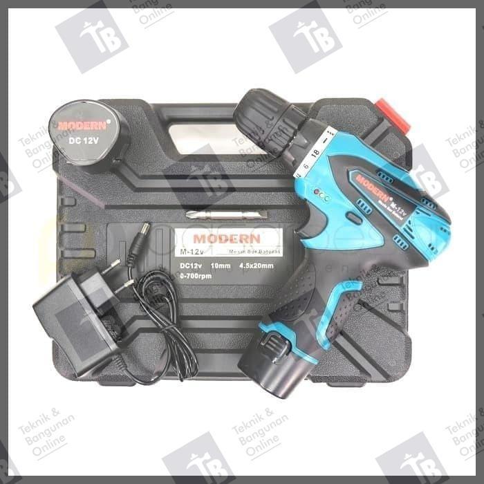 Modern Bor Cordless Drill Tangan M-12 V / Bor Baterai Charger Cas M12V Bor Mini