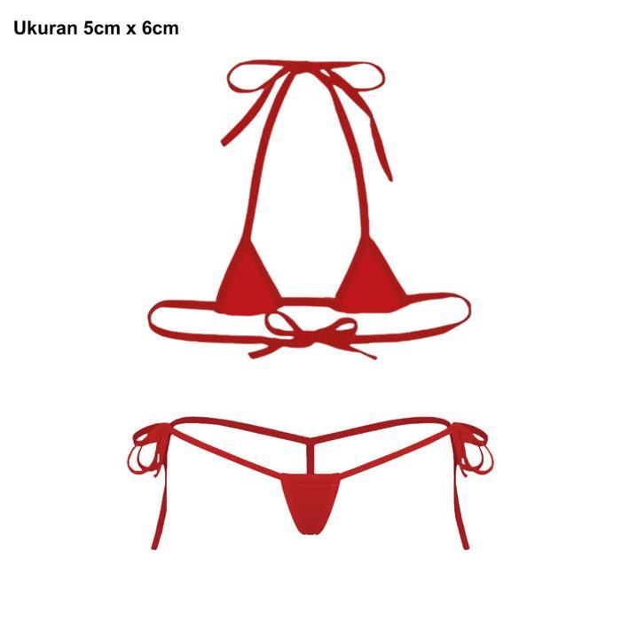 Set G String Thong Dan Bra Super Mini Seksi 5cm 22