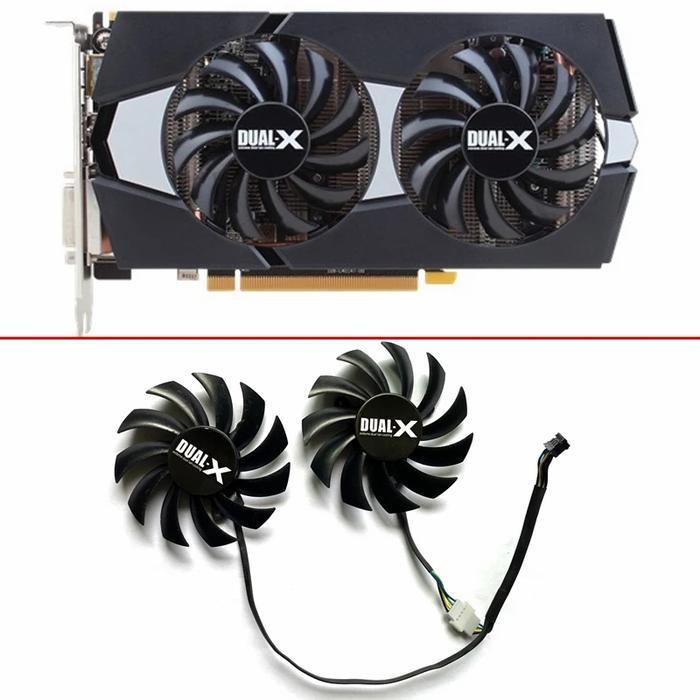 Ada Stok Fan Kipas Vga saphhire dual x 75mm 4pin hd 7850 zotac Gtx 960 970 ti r7 260