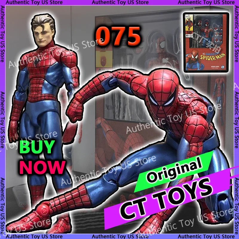 100% Ct Toys Spiderman Mafex 075 Figure The Anazing SpiderMan Comic Ver Mafex 185 Anime Action
