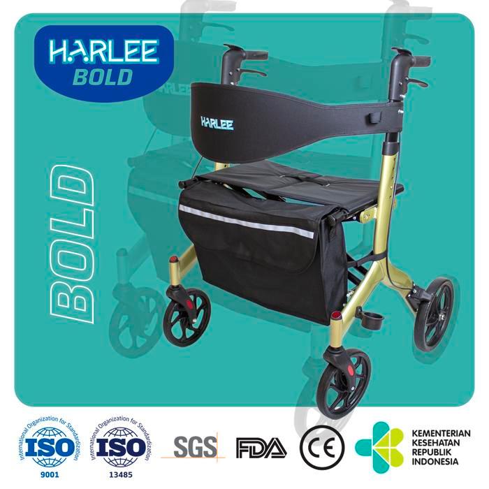 Harlee Bold Rollator - Alat bantu jalan - Walker beroda roda 4