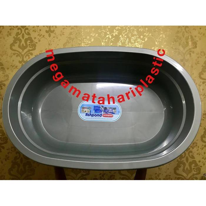 Kolam Bak Ikan Kura Turtle Tortoise Fishpond Serbaguna Silver
