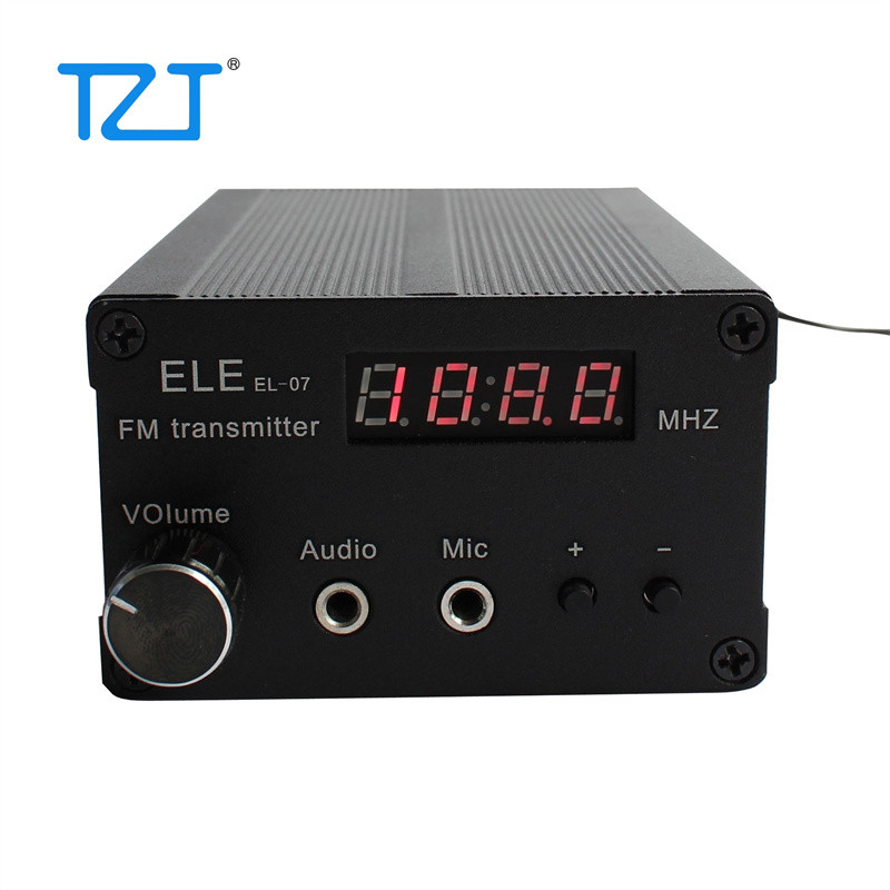 TZT 5W STEREO FM TRANSMITTER WIRELESS RADIO TRANSMITTER POWER ADJUSTABLE W/
