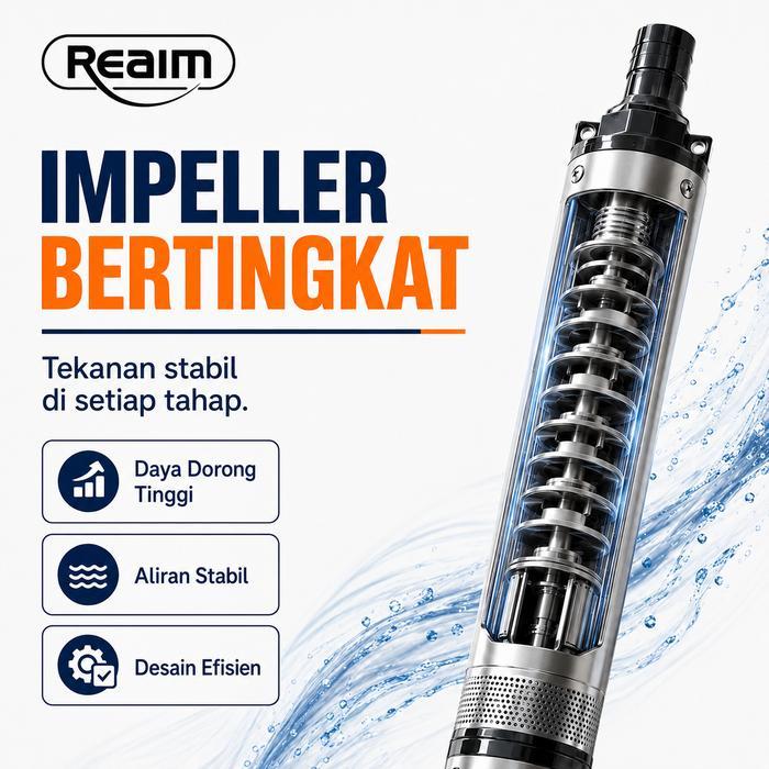 TERLARIS REAIM Pompa satelit Pompa submersible sumur dalam Pompa celup sumur dalam Pompa submersible