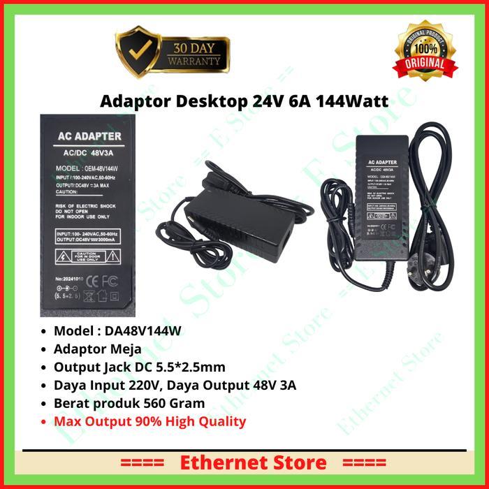 Adaptor 48V 3A / 48V3A / Adaptor Desktop 48 V 3A High Quality