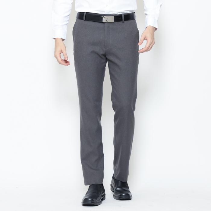 ASLI Lawell Celana Panjang Pria Black & Grey ORTIZ Celana Formal Slim & Regular Fit 4-Way Stretch