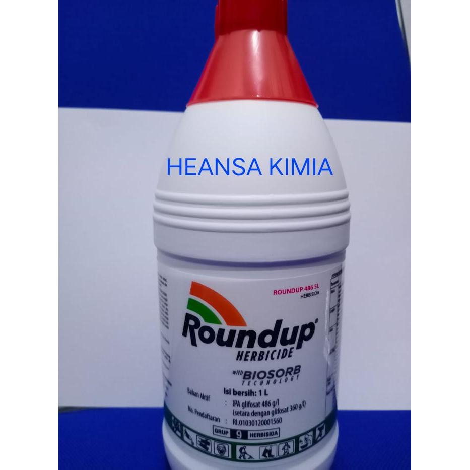 Roundup pembasmi rumput liar/herbisida 1L kemasan 1 dus isi 12 botol (grosir)
