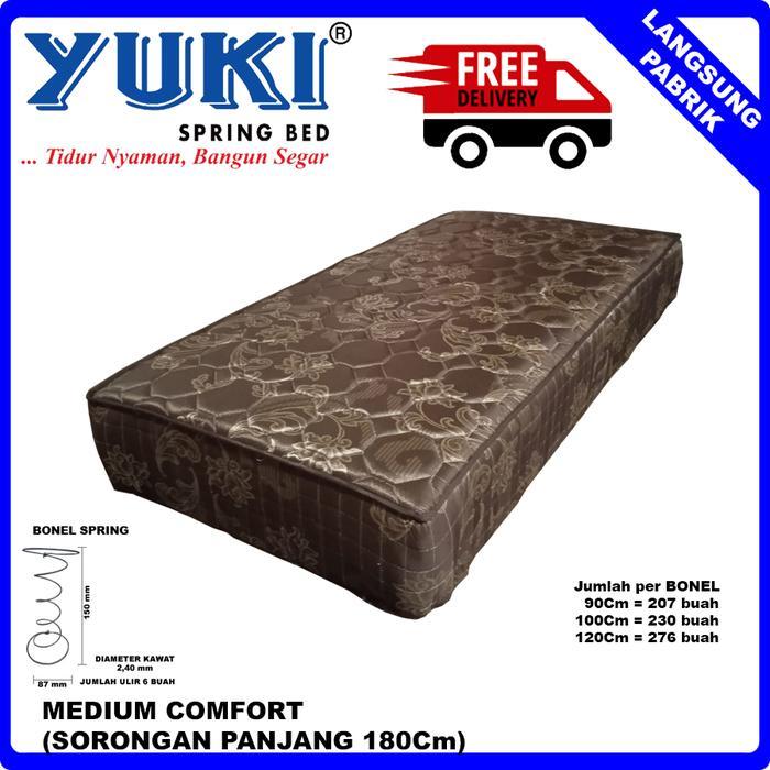 Sorongan Medium Comfort panjang 180Cm ~ YUKI Spring Bed - Cream, 180Cm x 90Cm
