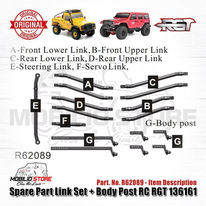 Sparepart Ori R62089 Link Set Body Post RC Crawler RGT 136161 JL/DF