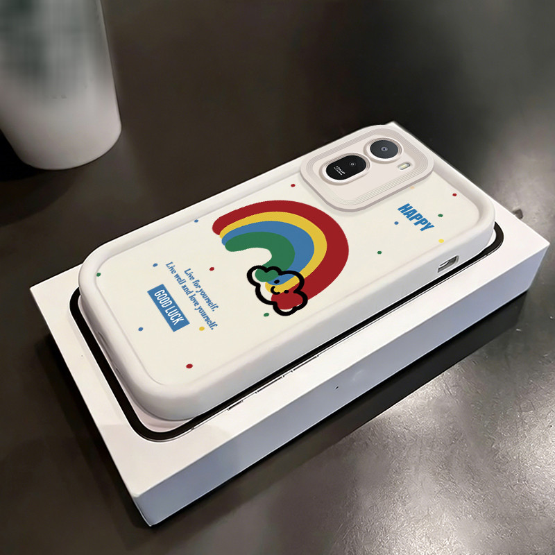 Casing Hp untuk Xiaomi Redmi A7 Pro Case Awan Senyum Pelangi Kasing Doff Cesing Banting Harga Kesing