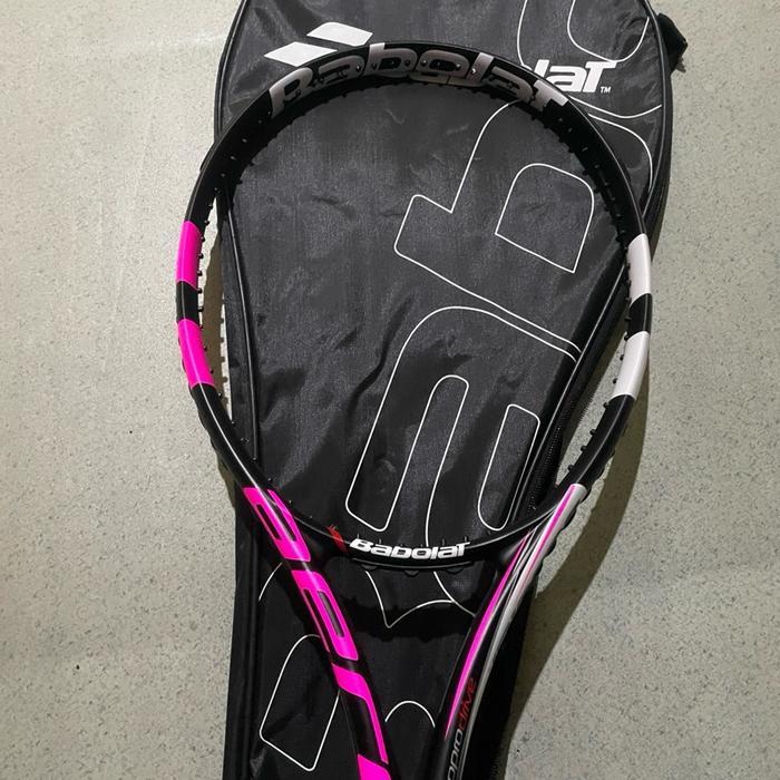 Raket Tenis Babolat Premium Aero Pro Drive Pink + Senar ( sudah terpasang ) gratis Tas