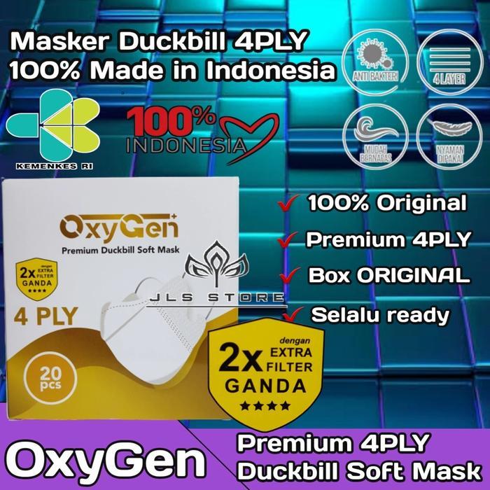 Masker Duckbill 4Ply Oxygen Masker Premium Genio Duckbill