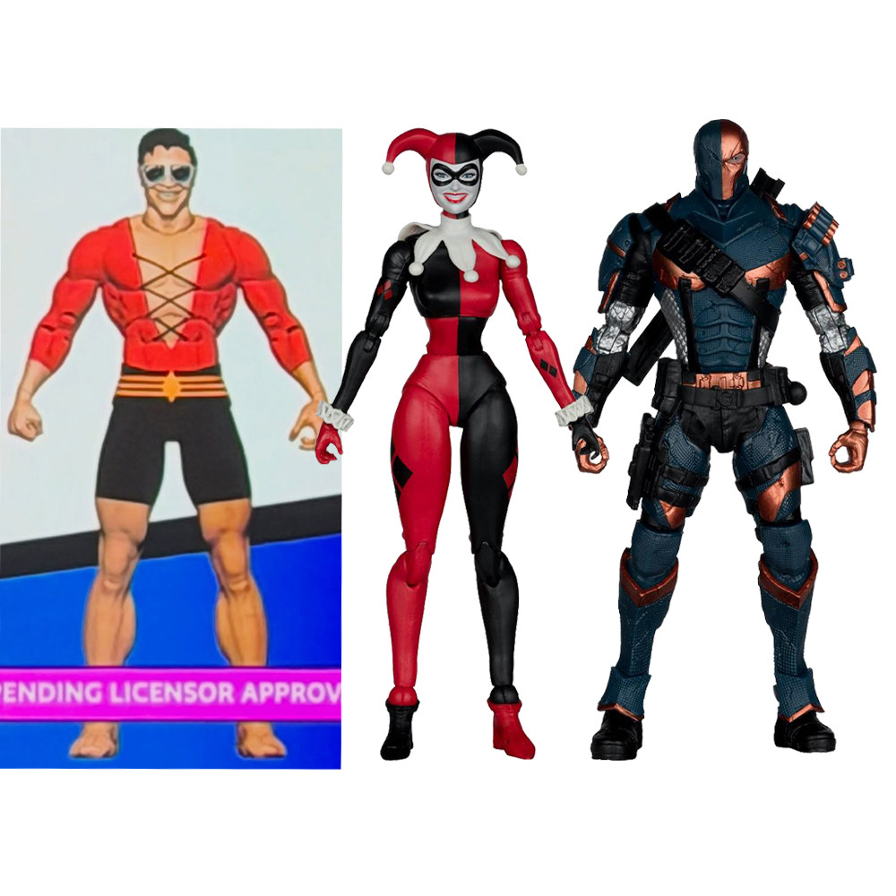 Mcfarlane Toys DC Multiverse Plastic ManHarley Quinn Bronze AgesDeathstroke Arkham s 7in el Doll