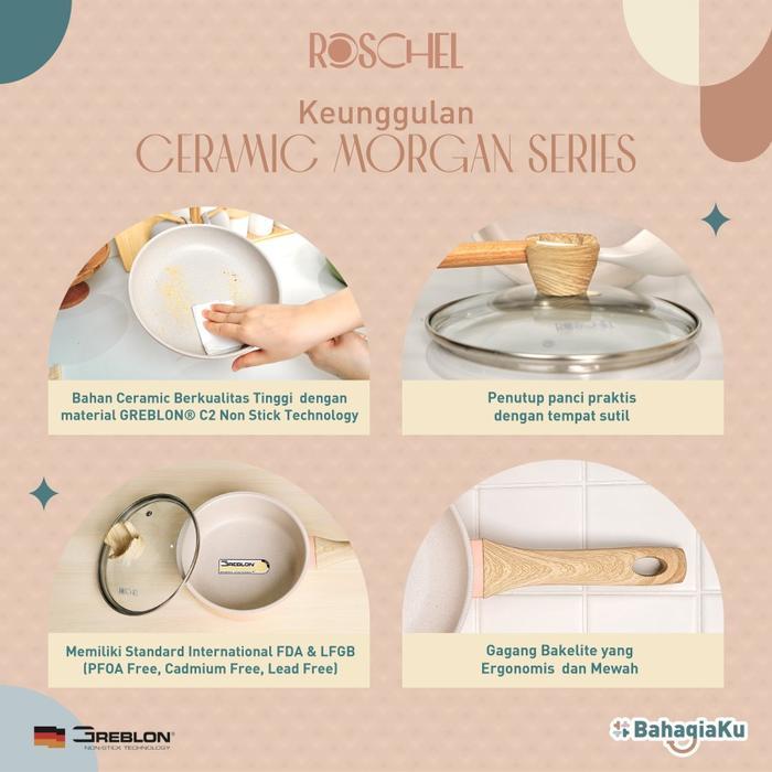 Roschel Fry Pan Ceramic 22 Cm - Morgan Ceramic Series