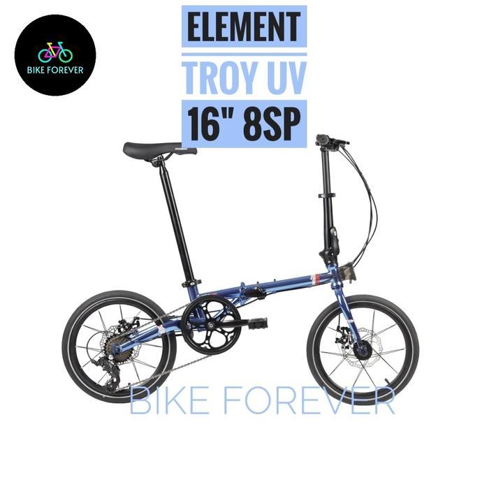 Sepeda Lipat ELEMENT TROY X 8 16inch New 2022 - Blue Chrome