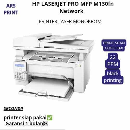 Printer Hp LaserJet Pro mfp M130fn Print scan copy fax mesin fotocopy