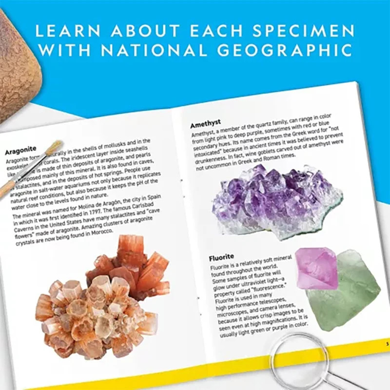 STEM Mega Gemstone Dig Kit-dig and discover stone dig toys set child educational crystal mining Kids