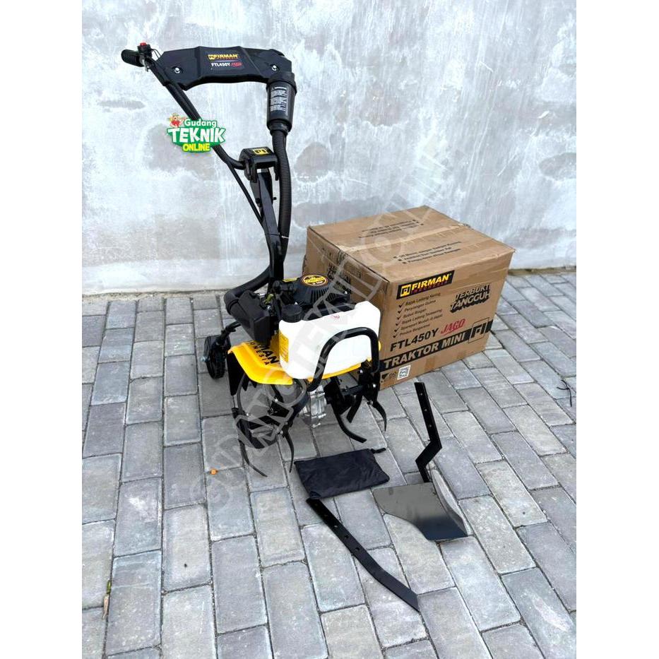 TERLARIS Mesin Cultivator MINI FIRMAN FTL-450Y 4 Tak / Alat Pembajak Bajak Traktor Tanah Kebun Sawah