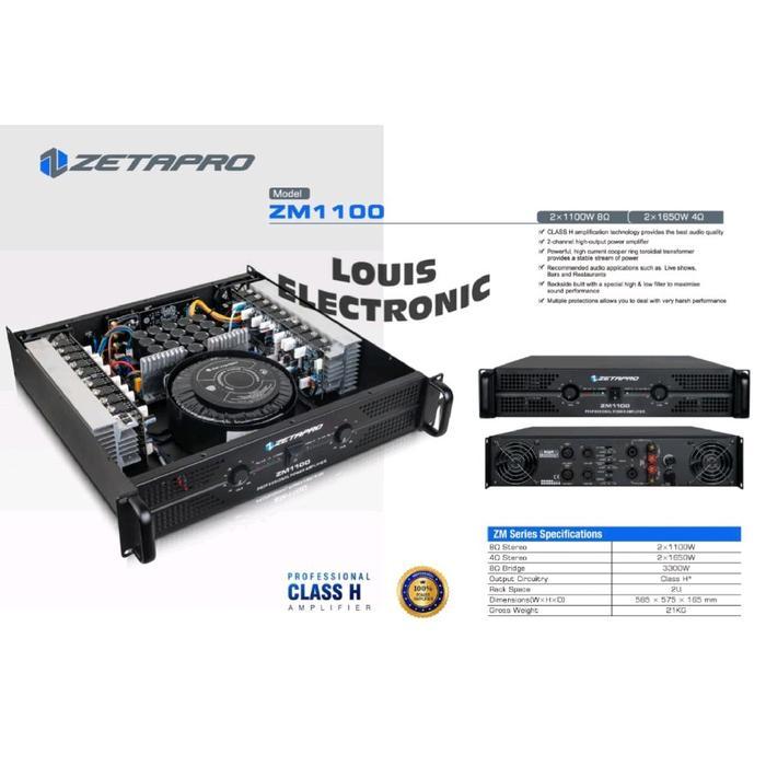 Power Amplifier ZETAPRO ZM1100 ZM 1100 2 Channel Class H