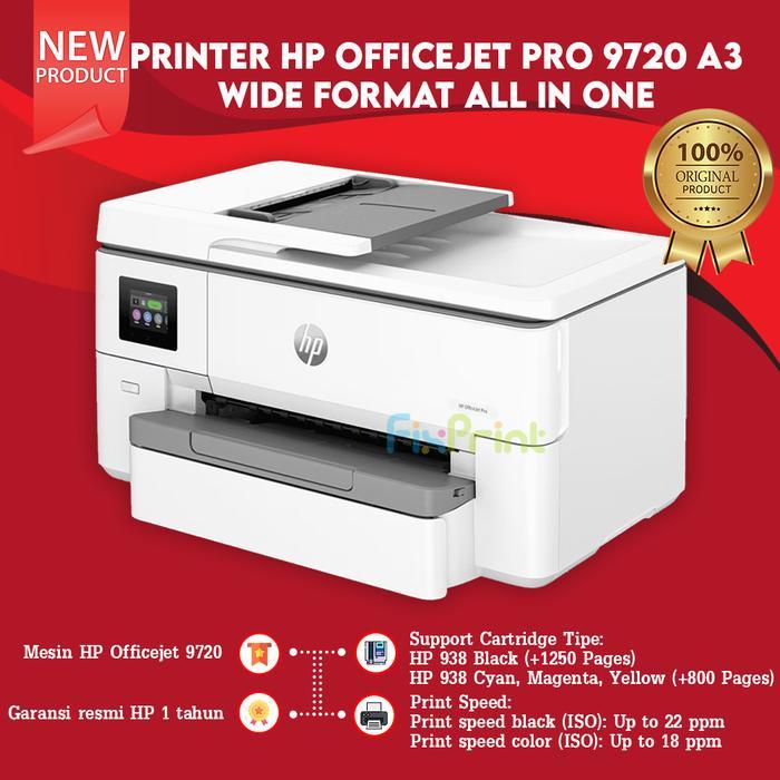 Printer HP Officejet Pro 9720 Wireless Multi Fungsi pengganti HP 7720