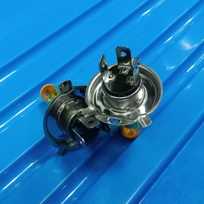 Bohlam Xenon Halogen Mobil H 4 Kuning 55W