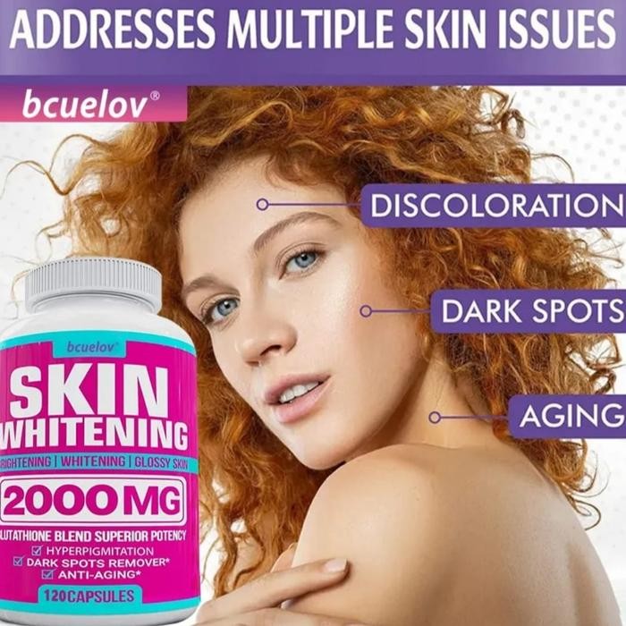 BCUELOV GLUTATHIONE WHITENING 2000MG PENCERAHAN KULIT TUBUH