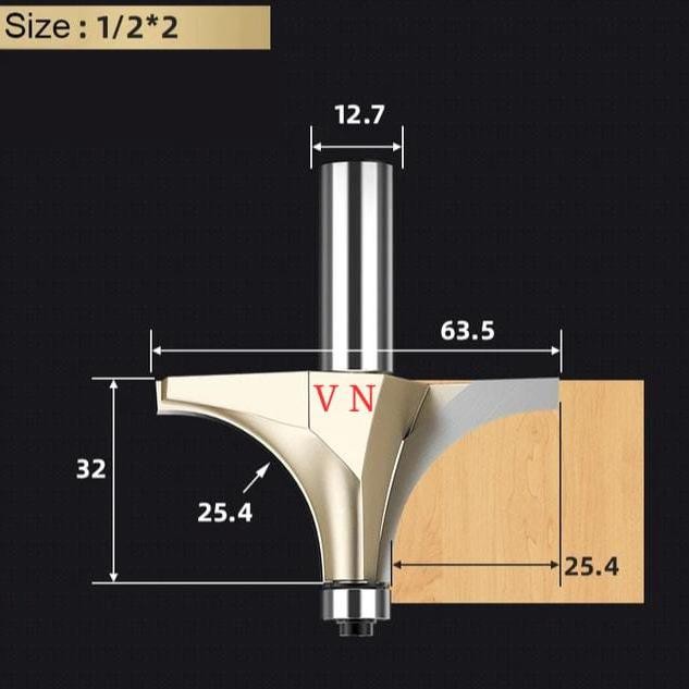 Mata Profil/Router bit/Round over bit 25 mm (301-501) As 1/2 Inch KNK