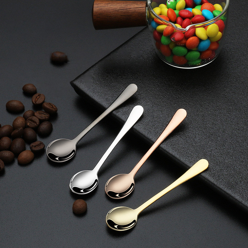 Stainless Steel Mini Spoon Home Kitchen Seasoning Spoon Creative Coffee Ice Cream Ice Cream Scoop