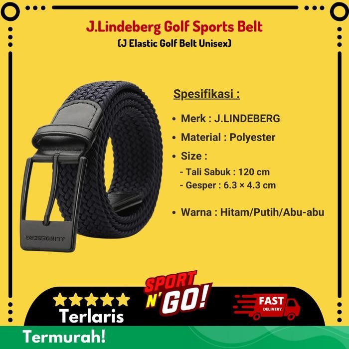 Jlindeberg / J.Lindeberg Golf Sports Belt - J Elastic Golf Belt Unisex #Gratisongkir #Sale #Discount