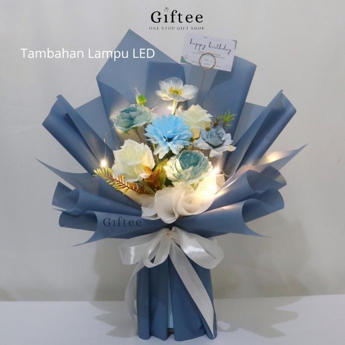 ASLI BUKET BUNGA PINE FLOWER BOUQUET ARTIFICIAL BISA KIRIM LUAR KOTA BUCKET PALSU BUATAN AWET MAWAR