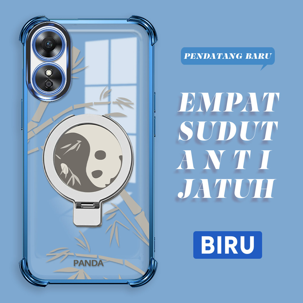 Softcase Transparan Mode Logo Casing For OPPO A17 A17K Case Cartoon   Kesing Protect Lens S3-0804