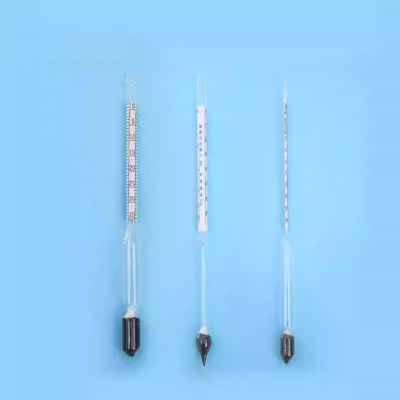 2PCS Glass hydrometer 0-10-20-30-40-50-60-70 degrees Glass float meter Baume meter Baume hydrometer