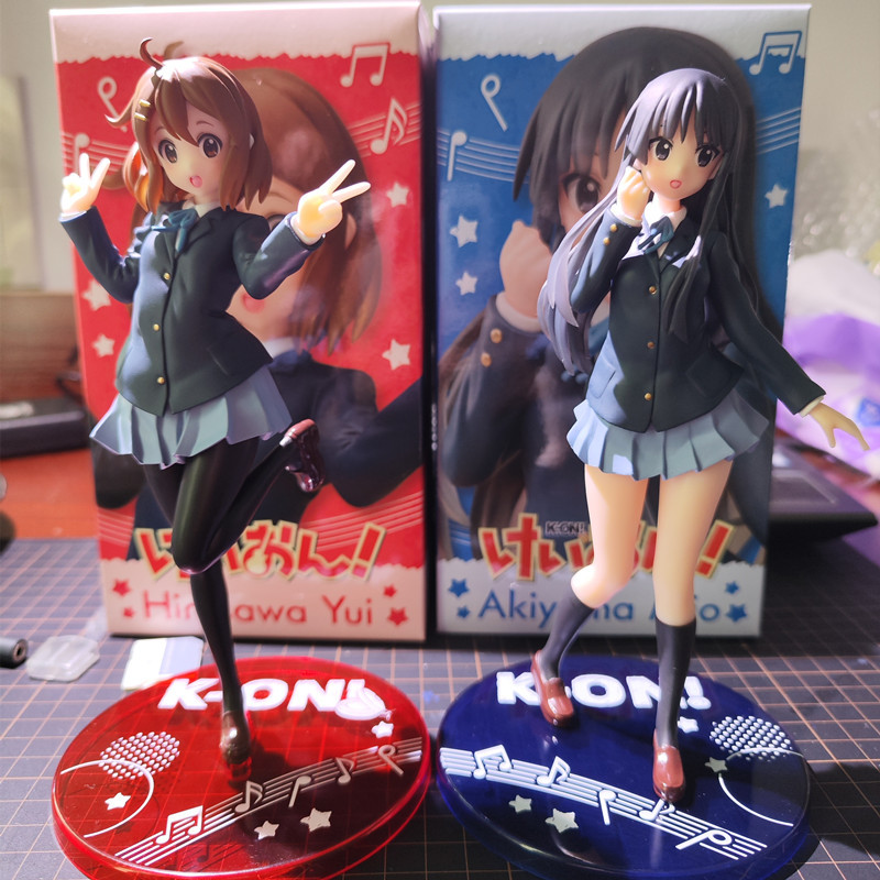 18cm Original Taito K-On Akiyama Mio Figure Pvc Hirasawa Yui Anime Action Figures In Stock Figure Co