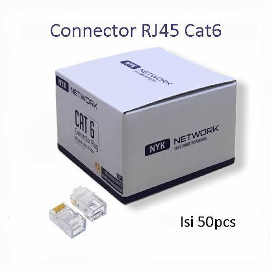 ns2x- Konektor Pin Rj45 Cat6 / Konektor Pin Ftp Cat6 / Pin Rj45 Isi 50 Pcs