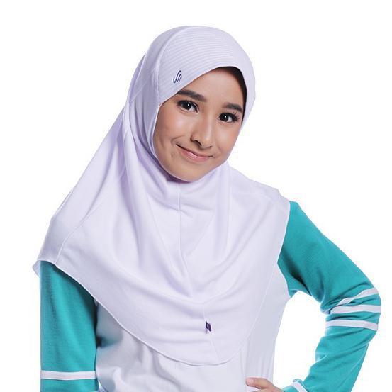SIAPKIRIM Rabbani Jilbab Kerudung Bergo Sekolah Instan Karimun - Putih READY STOCK